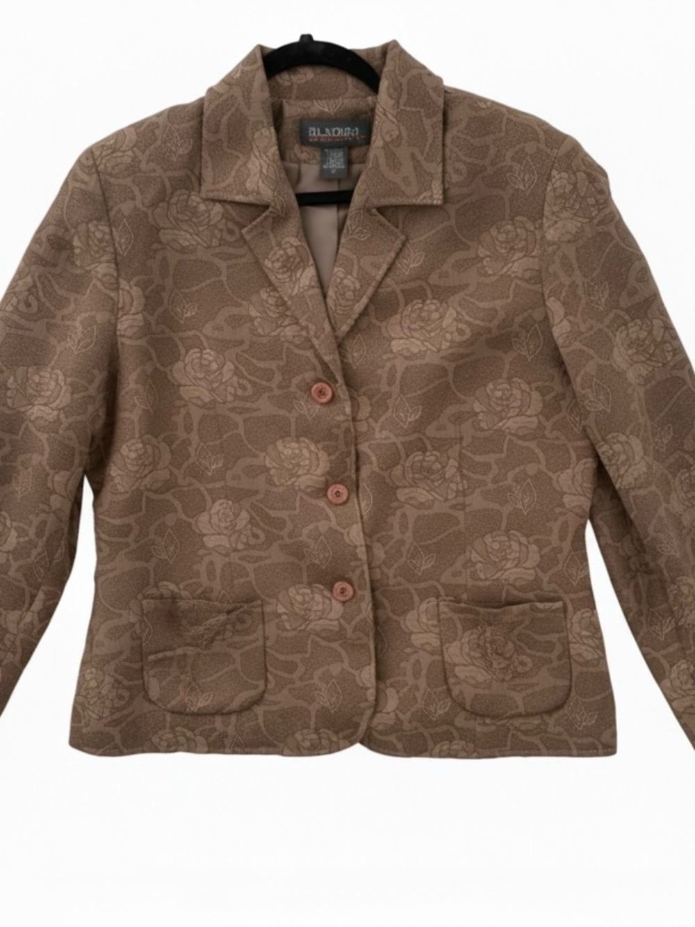 Blacker Brown Floral Jacquard Woman’s Suit